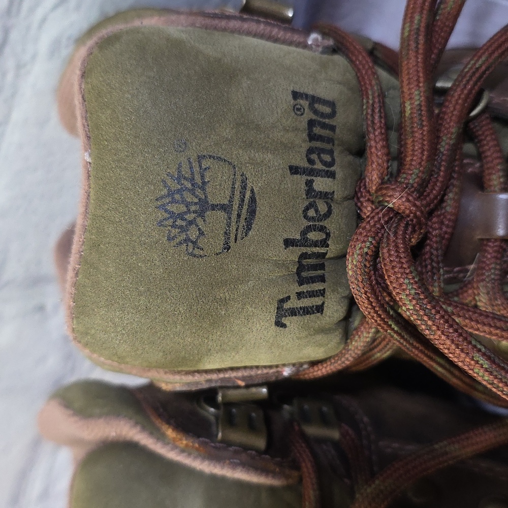 Timberland Euro Hiker Women's Boots Olive and Brown Sz 7 - Picture 4 of 13